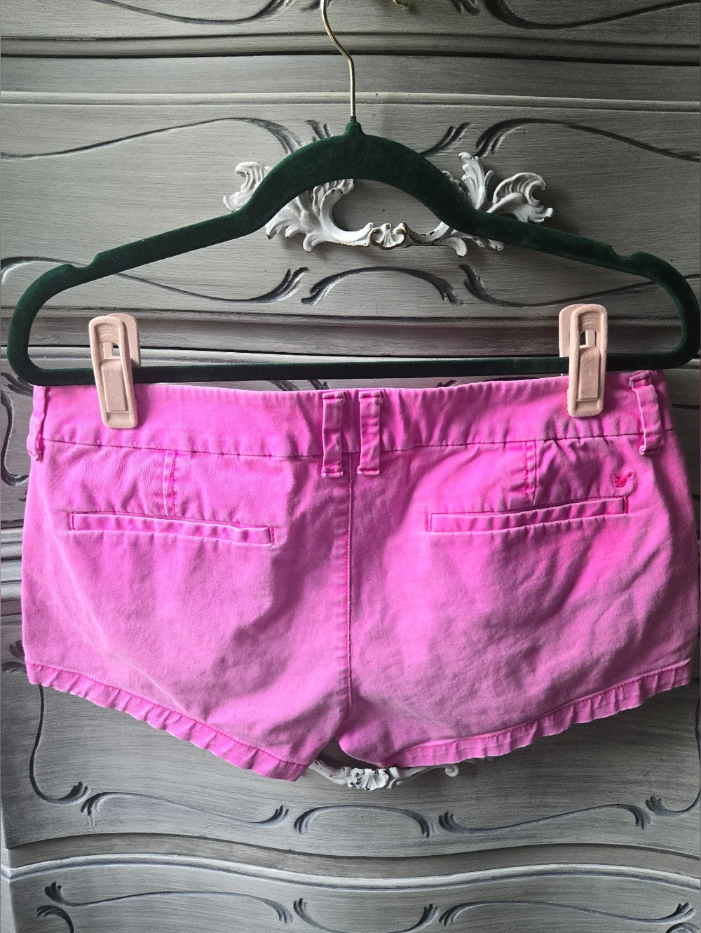 American Eagle Outfitters Hot Pink Denim Shorties